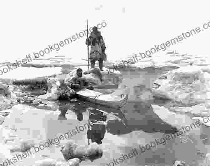 A Group Of Inuit Men Hunting On Sea Ice, With Spears In Hand The Snow People: Life Among The Polar Inuit