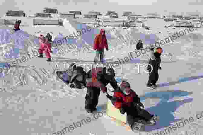 A Group Of Young Inuit Children Playing In The Snow, With A Tiny Igloo In The Foreground The Snow People: Life Among The Polar Inuit