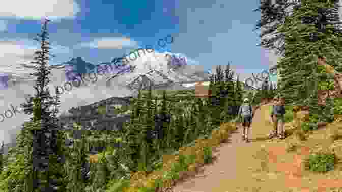 Hikers Ascend A Trail On The Slopes Of Mount Rainier, With The Mountain Towering In The Background. The Measure Of A Mountain: Beauty And Terror On Mount Rainier